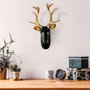 Wallity Bust of Deer - 5 Oro y Negro
